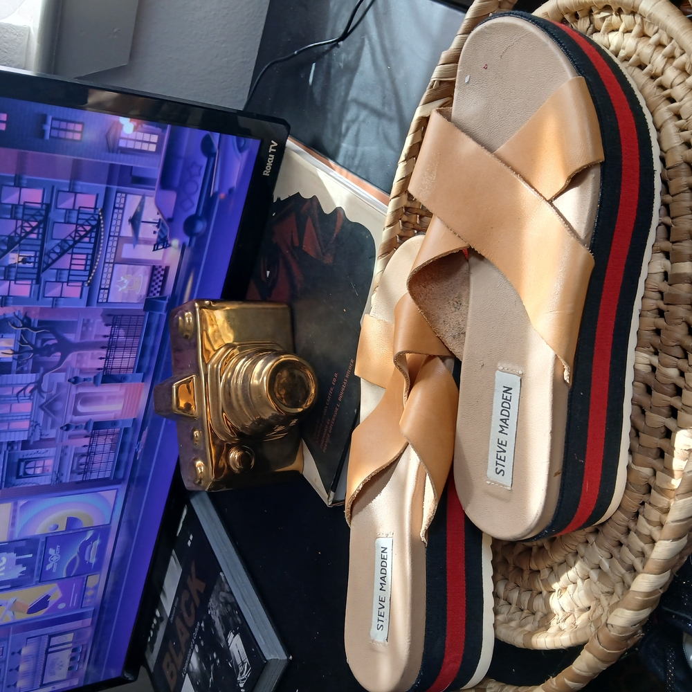 Steve Madden Women's Platform Sandals - Tan and Black